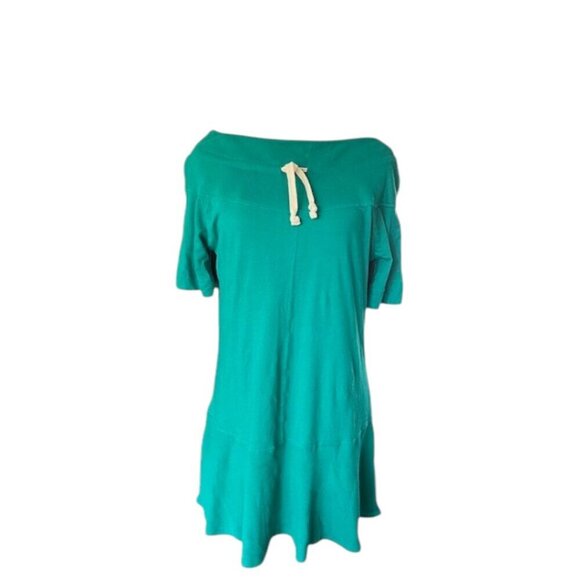 Free People Beach Gemma Mini Off The Shoulder Boho Dress Cadmium Green Size XS - Picture 4 of 14